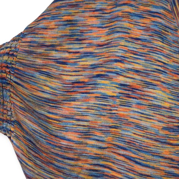 Kensie Cardigan L Womens Multicolor Sweater Dolman Sleeve Button Ruched Front - Picture 4 of 7